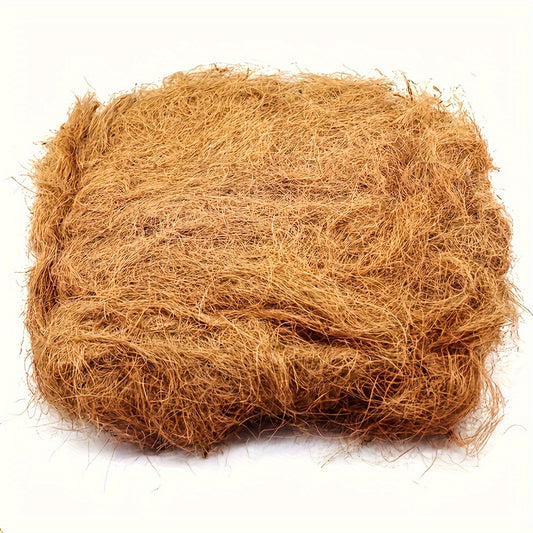 100g of natural coconut fiber for bird nests, green plants, and DIY crafts, perfect for bird supplies and projects.