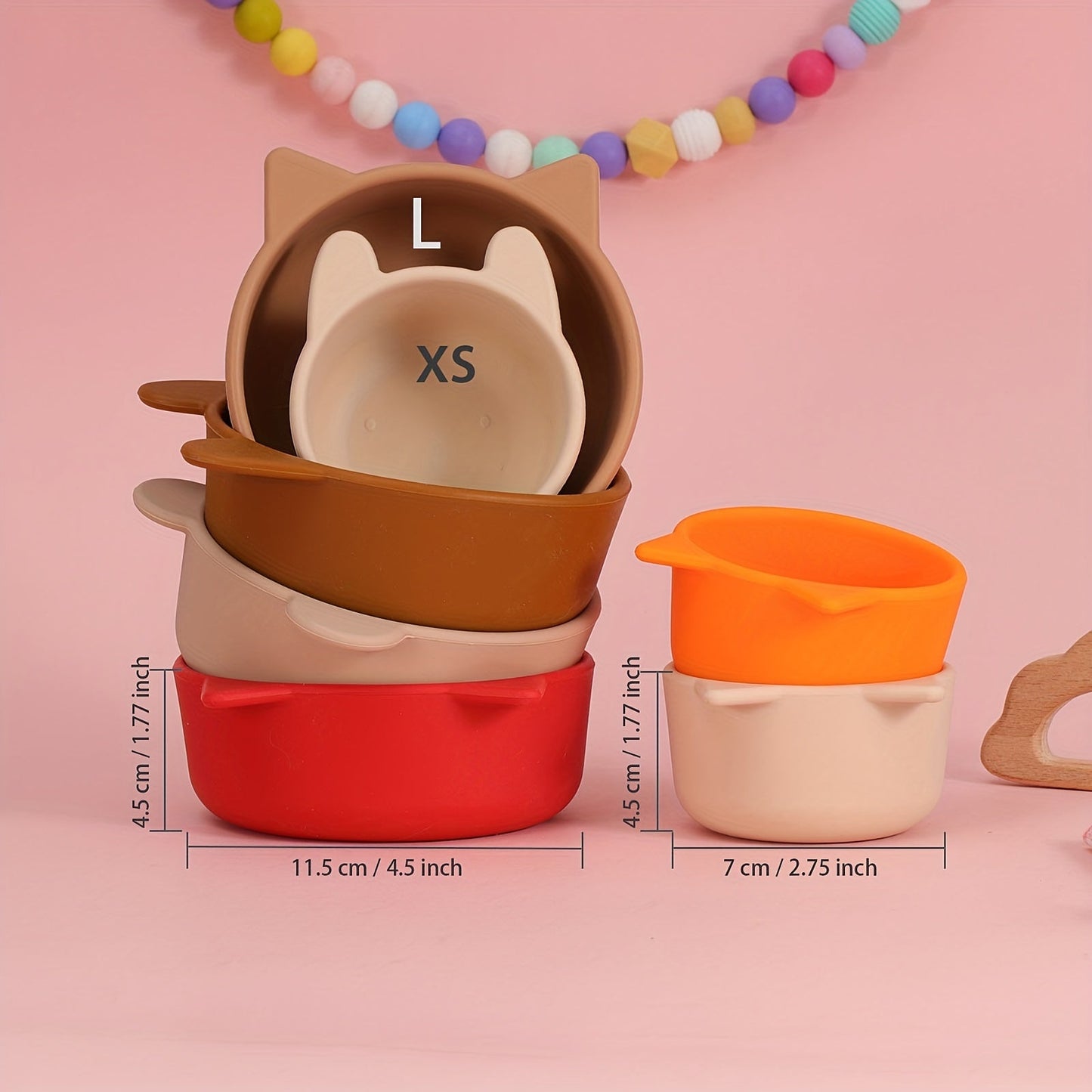 Adorable Silicone Baby Food Bowl Without BPA - Ideal for Feeding and Tableware!