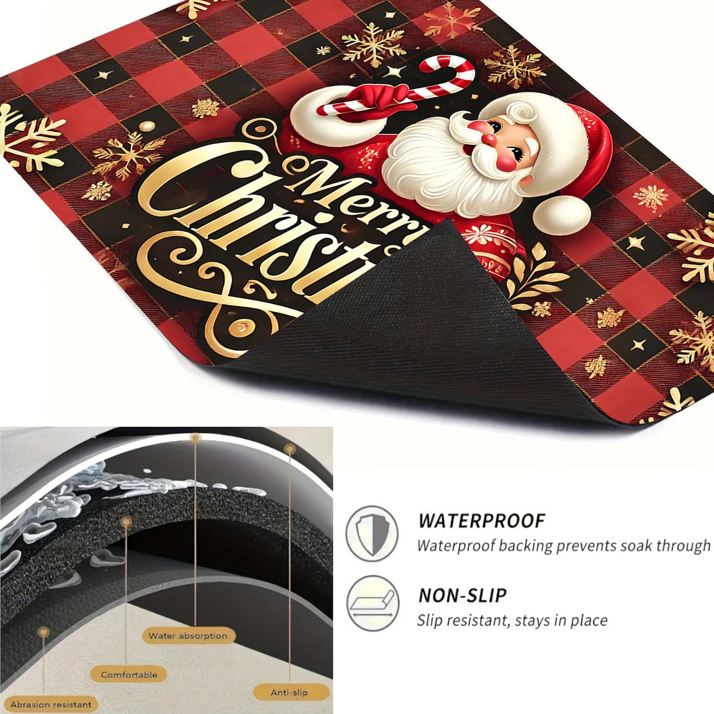 Anti-Slip and Waterproof Stove Top Cover for Christmas - Protects Electric Glass Stoves, Prevents Scratches, Can Also Be Used for Cooktops, Washers, Dryers, and Ironing Mats. Easy to Clean and Heat Resistant. Comes in a Set of 1.