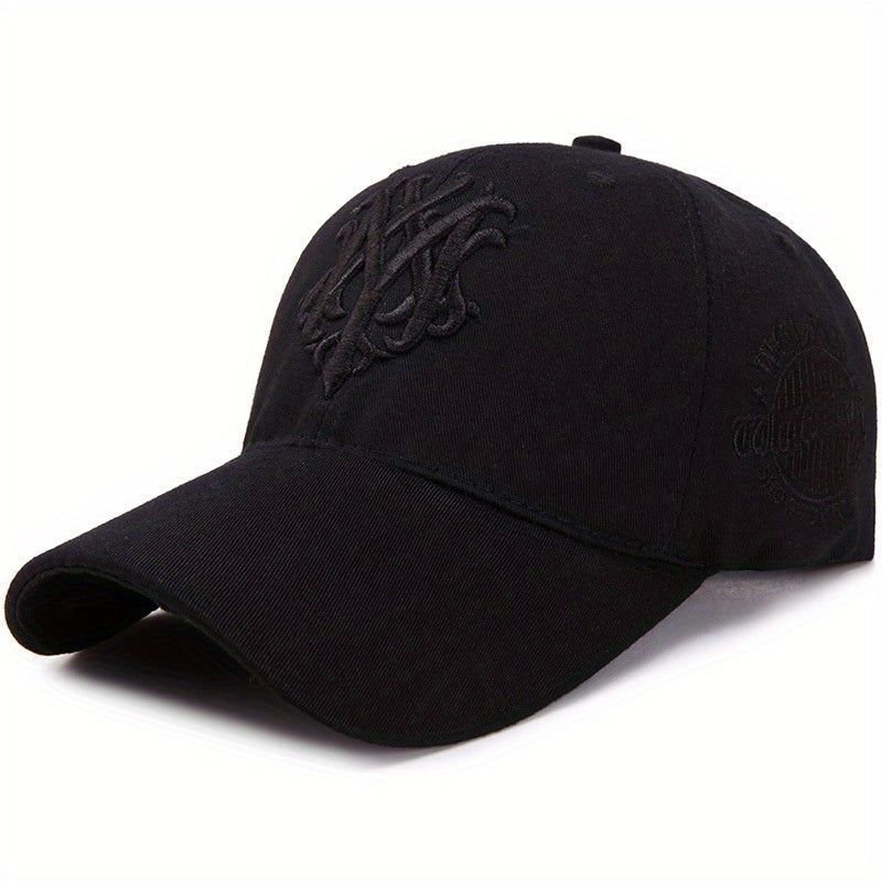 Men's 1pc Breathable Embroidered Baseball Cap - Adjustable Outdoor Sun Hat