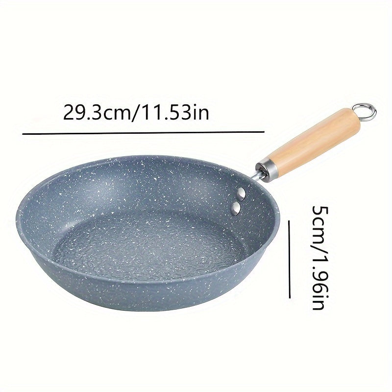 Set of 3 Non-Stick Skillets in Japanese Style with Vintage Hammered Finish - Easy to Clean, Heat Resistant, Made of Stainless Steel, Works with Induction Cooktops. Suitable for Various Heating Methods, Oil-resistant and Rice Stone Coated.