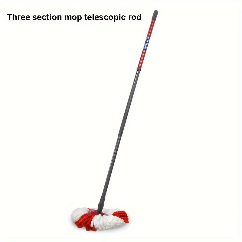 Telescopic 3-Section Mop Handle Replacement with Cleaning Supplies and Accessories