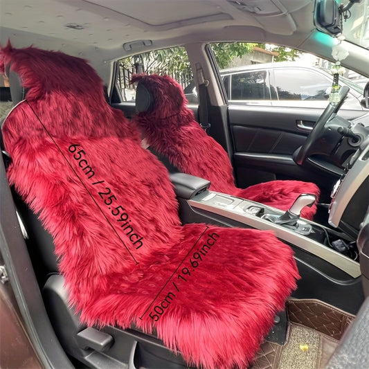 Thickened plush seat cushion for winter car driving.