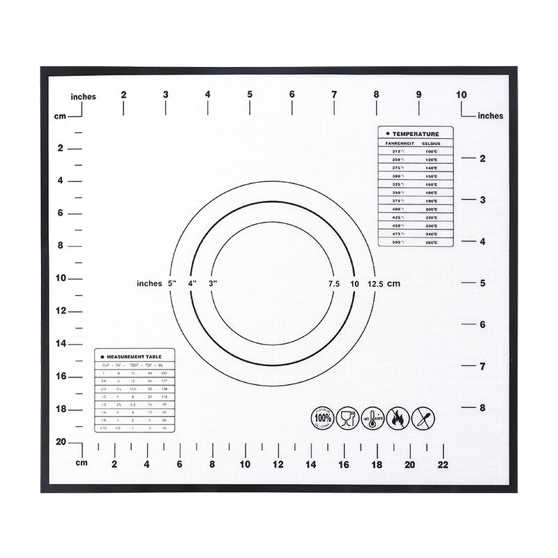 Silicone Kneading Board and Pastry Mat Set - Includes Extra Non-Stick Baking Mat with Measurement Guide. Can be used as Counter Mat, Dough Rolling Mat, Oven Liner, Pie Crust Mat, and Roll Up Kneading Pad. Comes in two sizes: 40*60cm/15.7*23.6in and