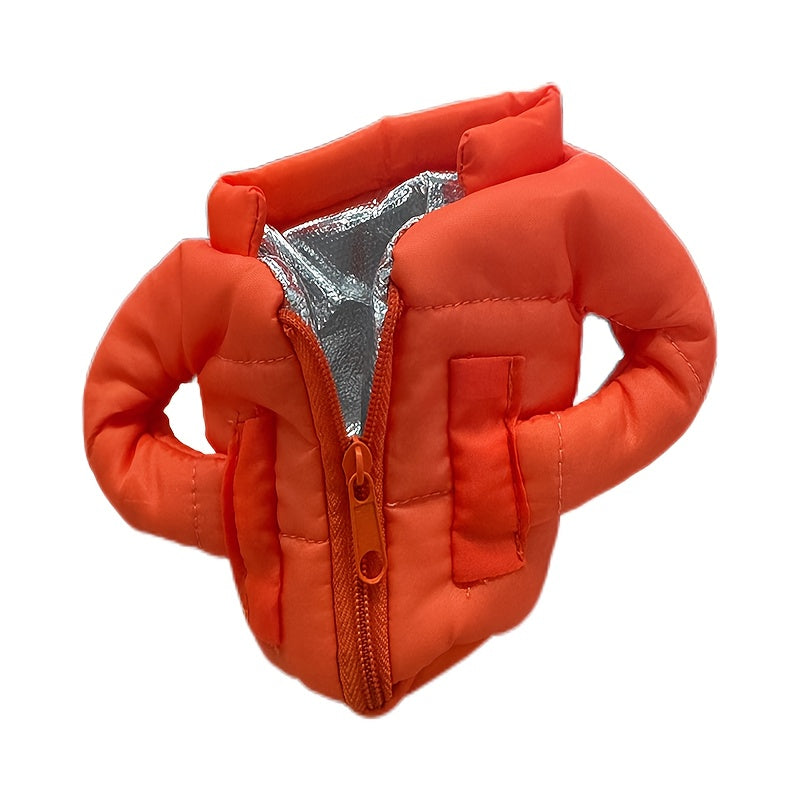 Insulated Jacket-Shaped Cooler for Beer and Soda Cans - Made of Durable Polyester and Aluminum Foil, Ideal for Outdoor Camping and Dining