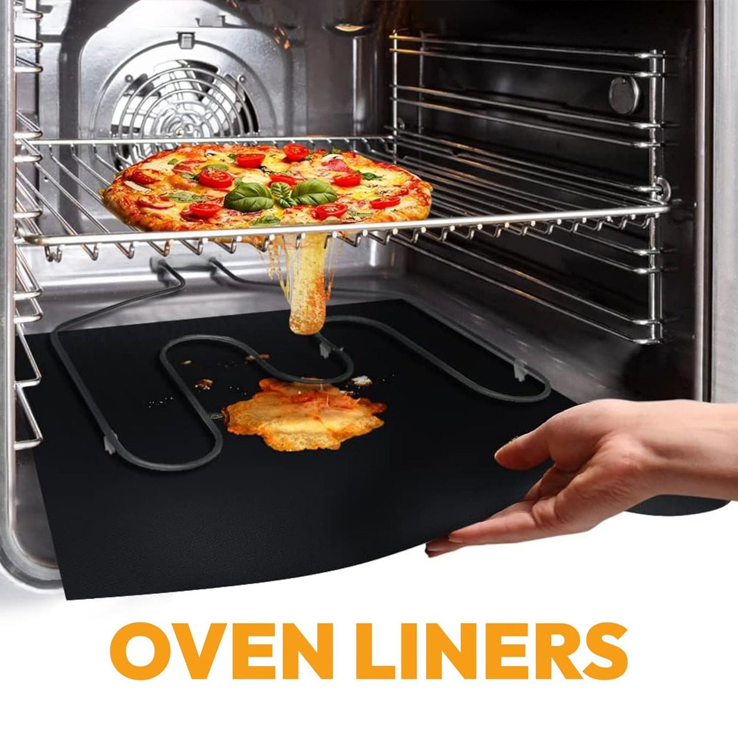 Durable Oven Mat for BBQ and Outdoor Cooking - Made of Black Fiberglass, Ideal for Microwaves and Mess-free Cooking