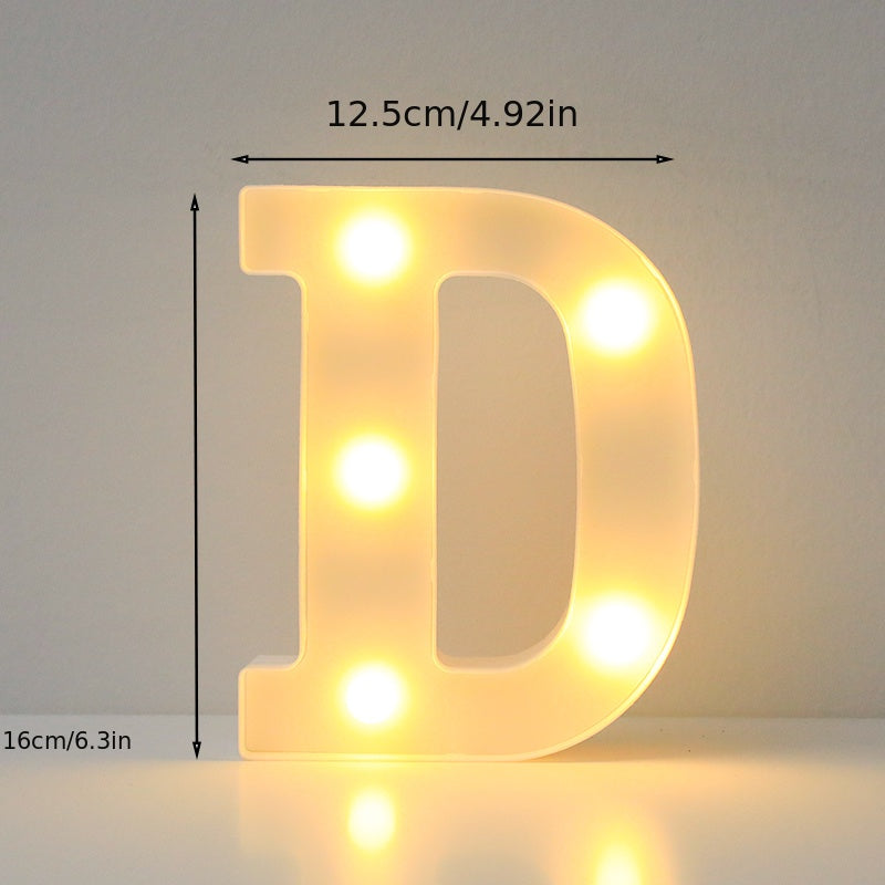 Luxury LED alphabet letter lights for home decoration. Perfect for weddings, birthdays, and Christmas parties.