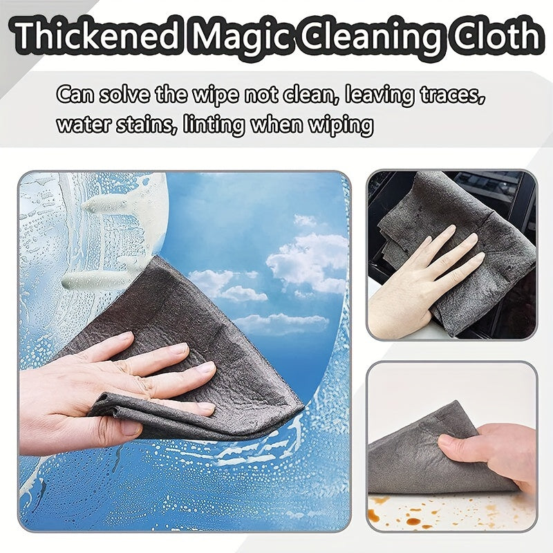 5 Magic Wipe Glass Cloths - Thick, versatile cleaning towels for windows, mirrors, cars, kitchens, and bathrooms - Durable super fiber dishcloths