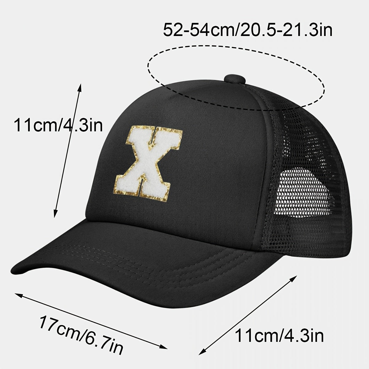 Children's Alphabet Baseball Cap and Shoulder Bag Set made of polyester material with a breathable, season-neutral design. Features a fitted cap with a buckle closure suitable for daily and