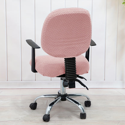 2-piece set of stretch slipcovers for computer office chairs, desk task chairs, and other office chairs, providing protection and decoration for living rooms and home offices.