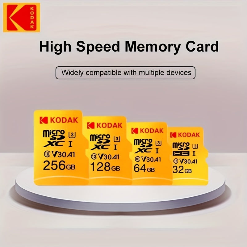 KODAK High-speed Memory Card for Driving Recorder 32g/64g, compatible with various devices such as mobile phones, PCs, cameras, and speakers to expand storage.