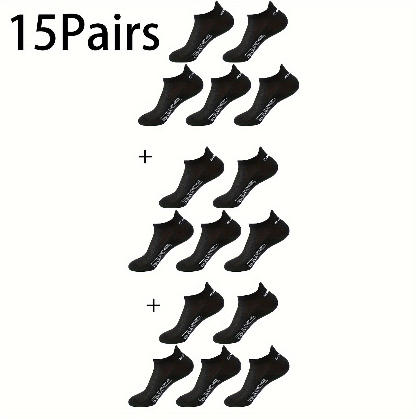 10 pairs of comfortable and breathable unisex low-cut sport socks ideal for outdoor activities