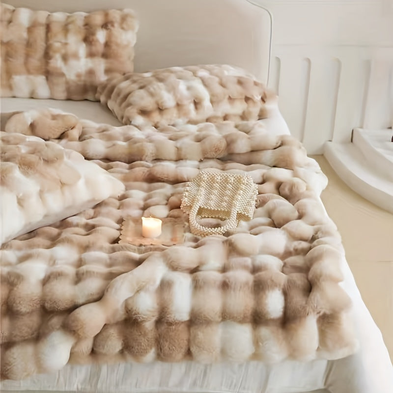 Soft and cozy plush blanket, perfect for travel, sofa, bed, and home décor - ideal gift for loved ones.