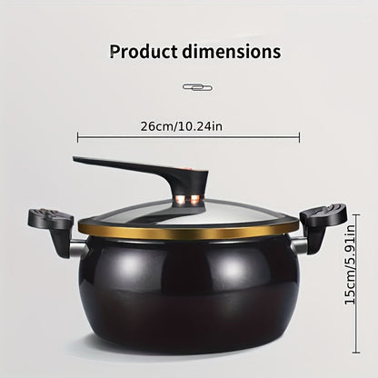 Luxurious Enamel-Coated Cast Iron Dutch Oven, 7.99 Liters - Non-Stick, Versatile for Stews and Soups - Works with Induction and Gas Stovetops, Featuring Double Handles and a Stylish Finish