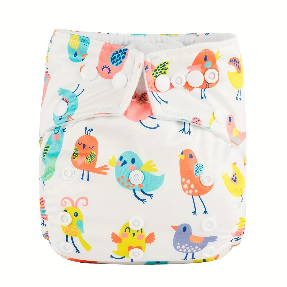 Soft Microfleece Babyland Cloth Diapers are designed for easy insert removal, with a double row snap for a secure fit. They feature delicate workmanship for comfort and leak protection, suitable for children ages 0-3.