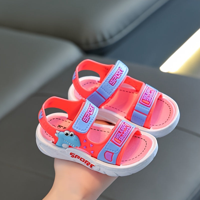 Children's PVC sandals with fun designs, adjustable closure, and durable construction for everyday wear in any season.