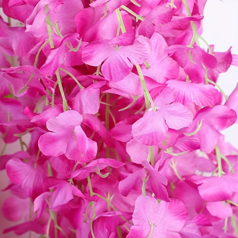 10pcs Simulation Purple Vine Flower for Outdoor Holiday Wedding Decoration