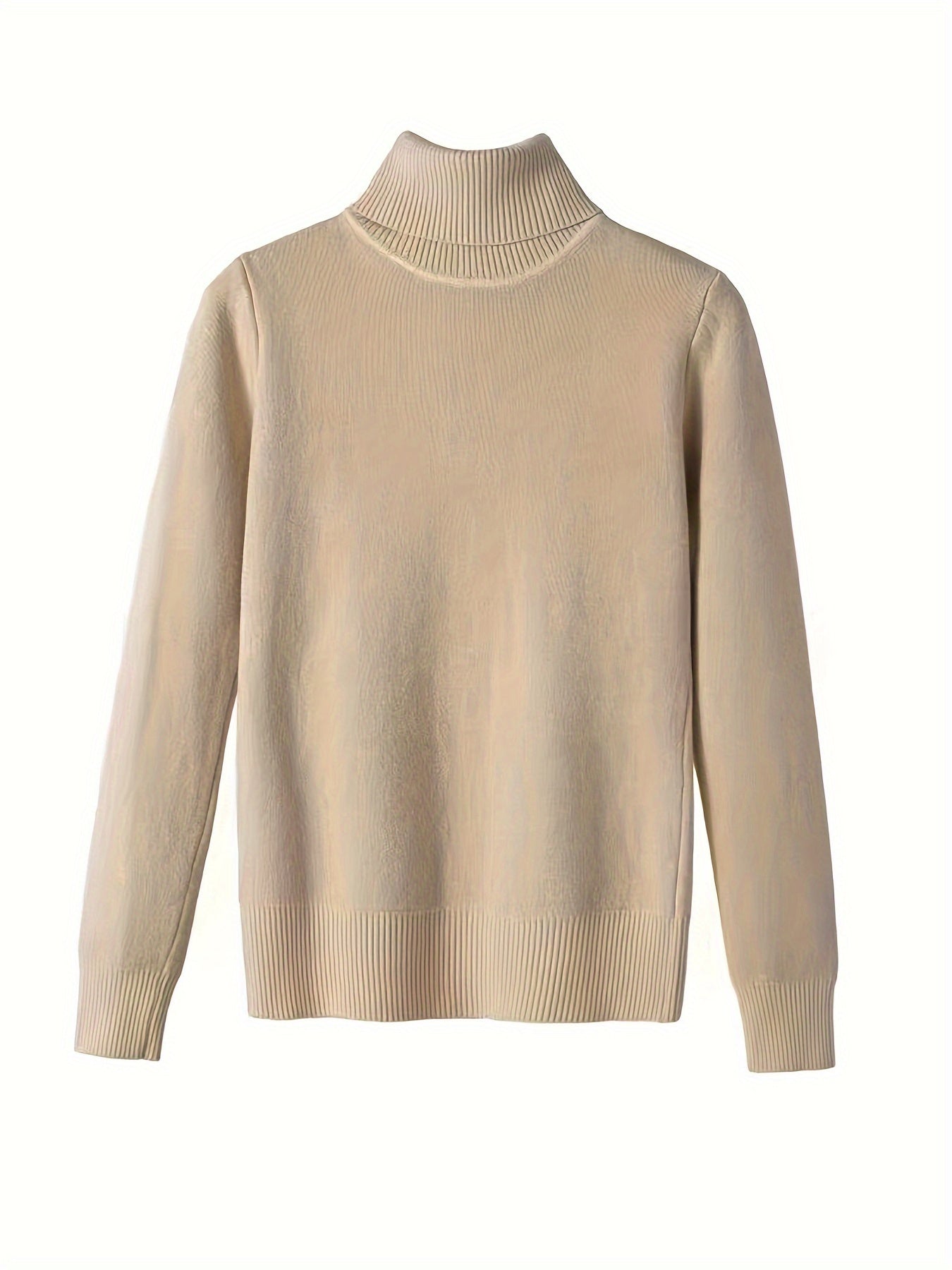 High-neck thick fleece sweater for women, perfect for winter. Made of polyamide, viscose, and polyester blend. Solid color design, 529g/m² fabric weight. A must-have for fall/winter.