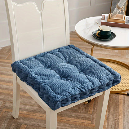 Soft and thick Tatami seat cushion for office, bedroom, and dining chair - round dandelion corduroy cushion for home decor.