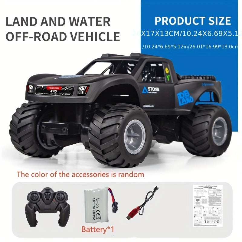 JJR/C Q156 Remote Control Off-Road Vehicle - Dual Terrain (Land & Water) Mode, 360° Stunt Rotation, 2.4G Long-Distance Control, Multiplayer Ready, Ideal for Various Terrains - USB