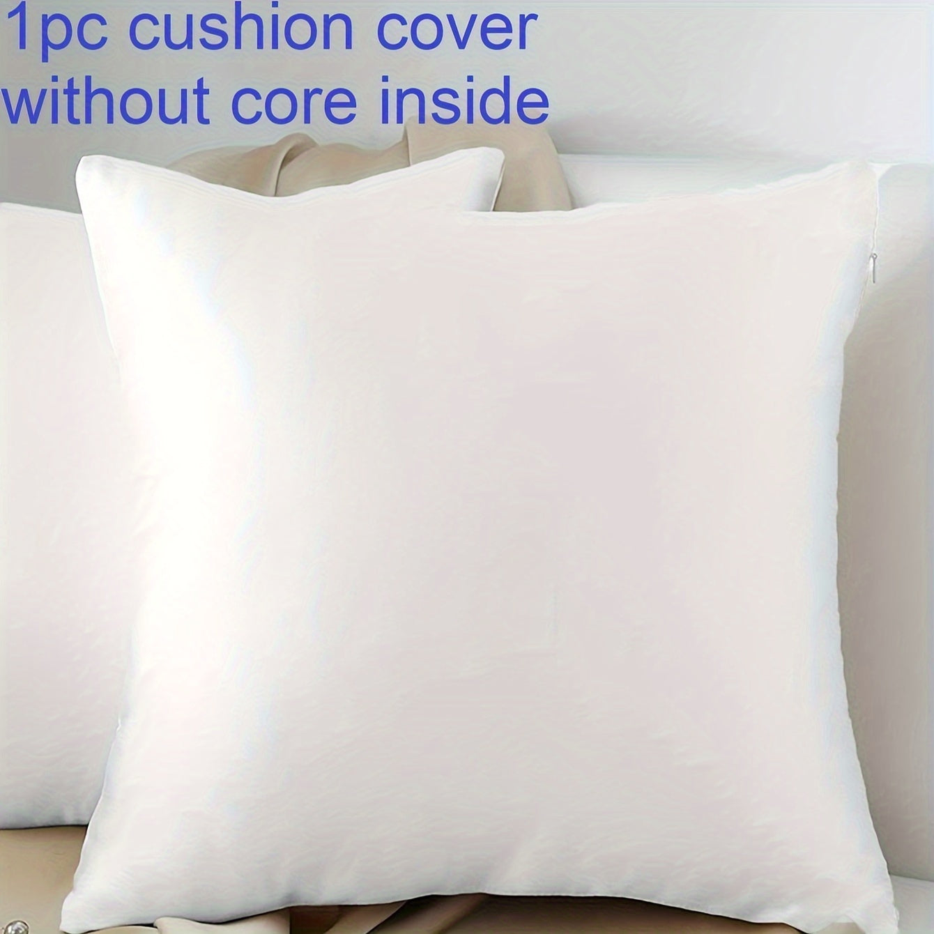 This satin cushion cover features a soft and silky texture, with a convenient zipper opening for easy removal. Perfect for adding a touch of elegance to your home, office, or living room decor. Pillow core not included.