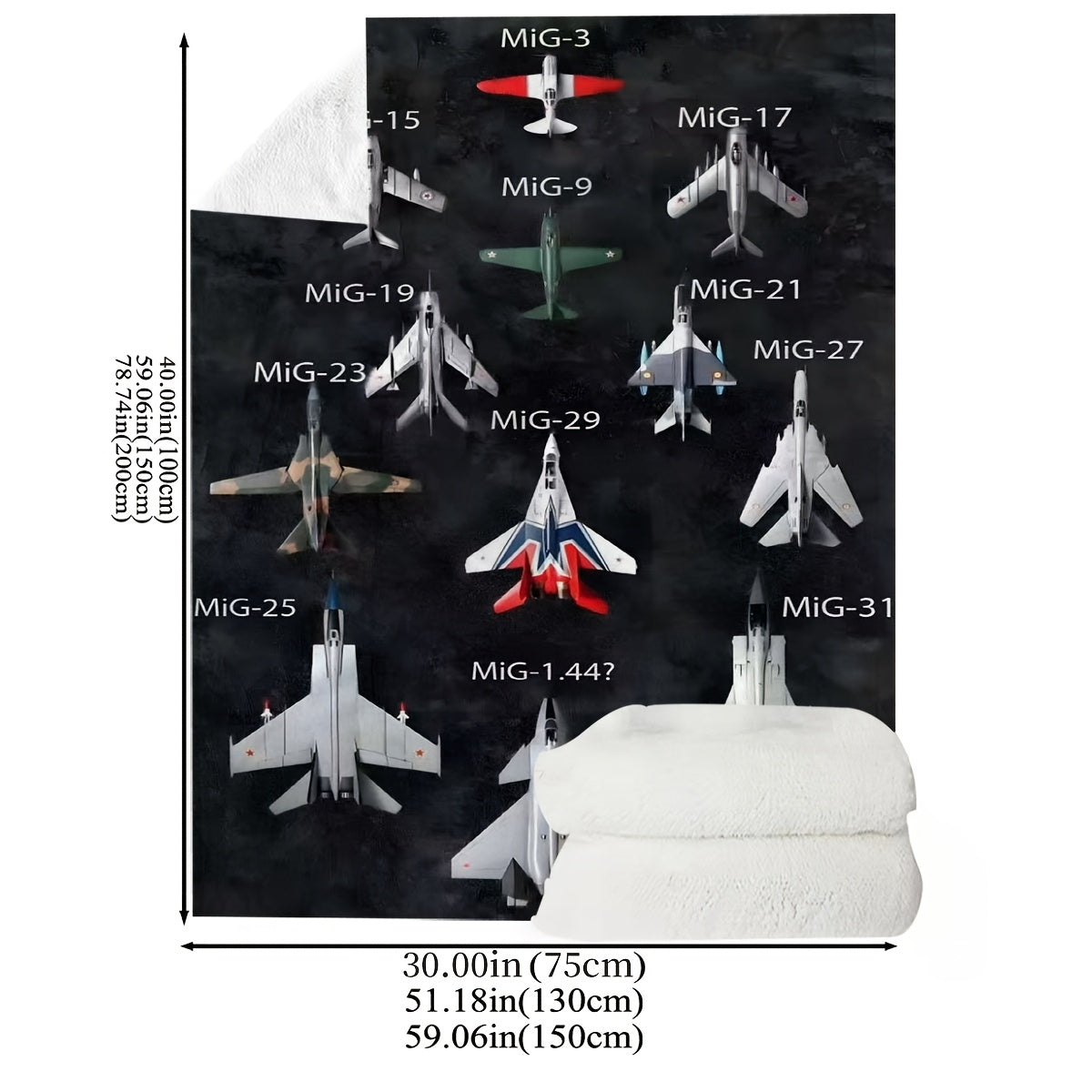 Contemporary Military Jet Aircraft Print Flannel Fleece Throw Blanket - Hypoallergenic, Stain Resistant, All-Season Multipurpose Knit Fabric Bedding - Perfect Gift for Aviation Enthusiasts, Men, and Women