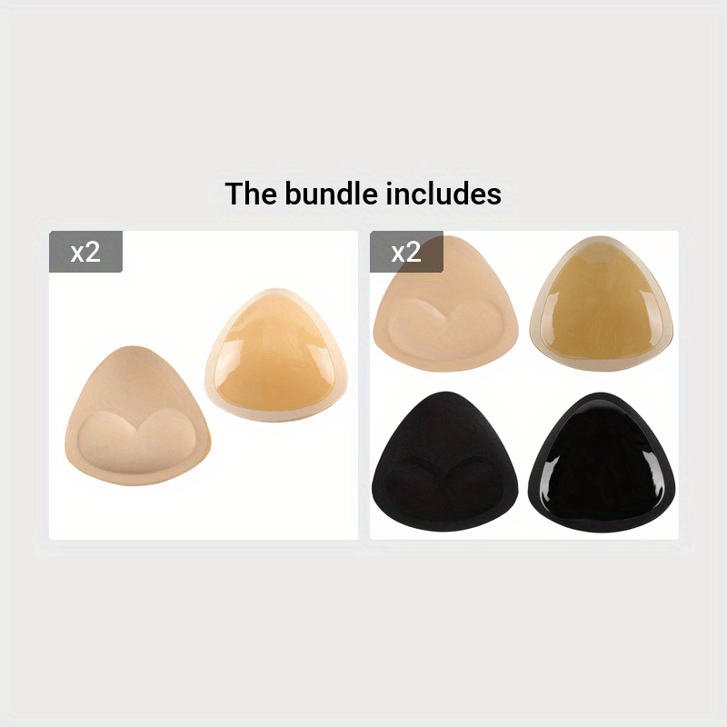 Silicone swimsuit breast pads for a natural look and feel.