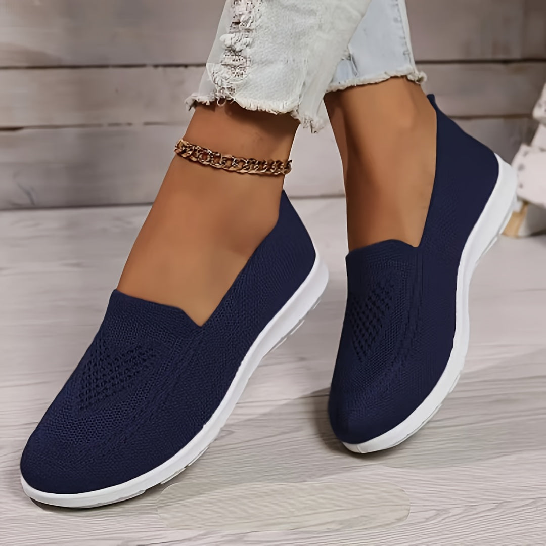 Women's slip-on sneakers are lightweight and breathable with PVC sole and fabric lining. Perfect for all seasons, available in multiple colors.