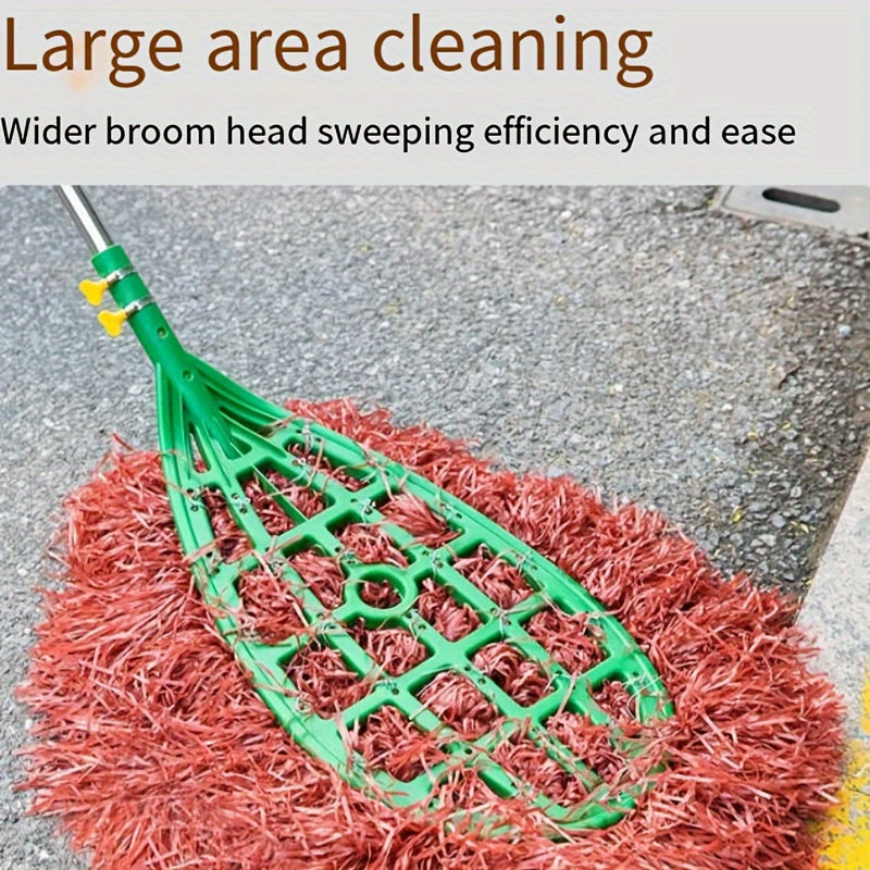 Professional Sanitation Cleaning Equipment: Outdoor Heavy-Duty Hand Broom designed for Hard Floor Surfaces in Large Garden, Yard, Sidewalk, and Street Sweeping.