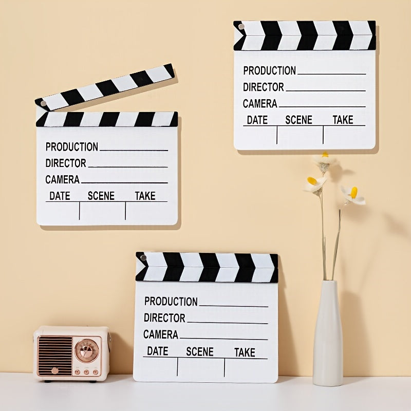 2D wooden clapboard for film directing, dimensions 7.08''x7.87''