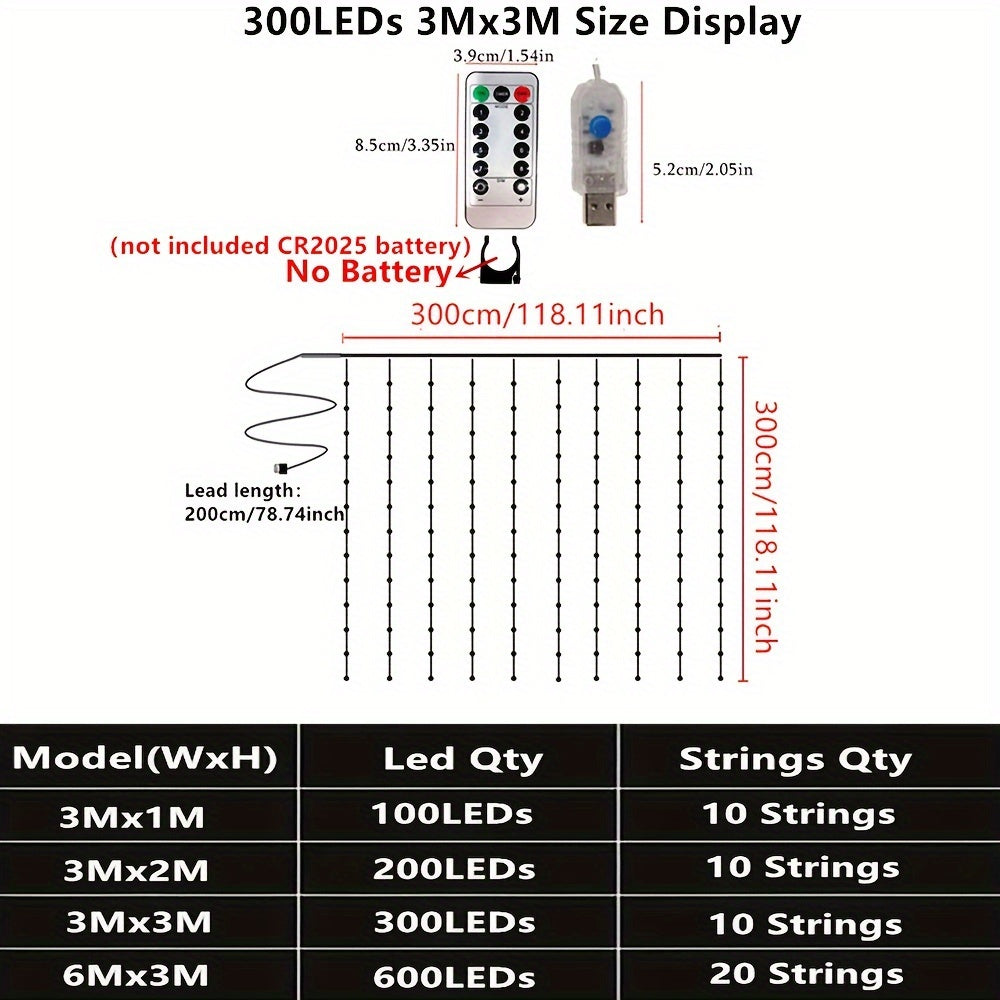 USB-powered LED string lights with infrared sensor, suitable for various occasions and holiday decorations without needing batteries.