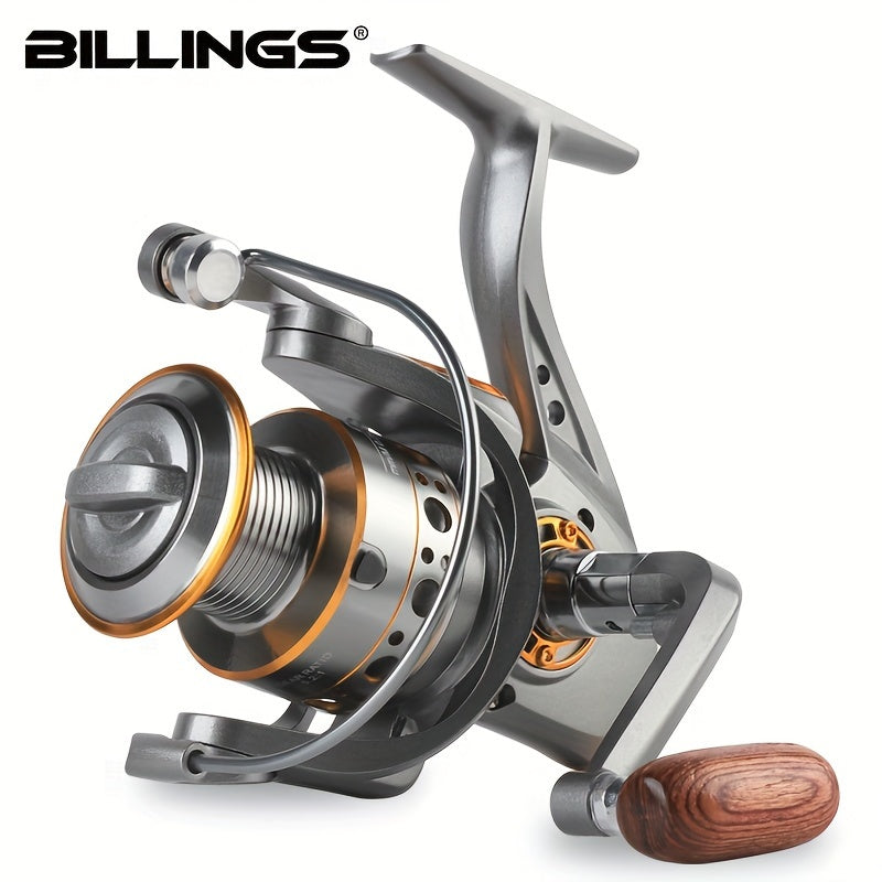 BILLINGS DC Series Spinning Fishing Reel with 5.2:1 Gear Ratio, 11.79KG Max Drag, CNC Metal Spool for Freshwater & Saltwater.