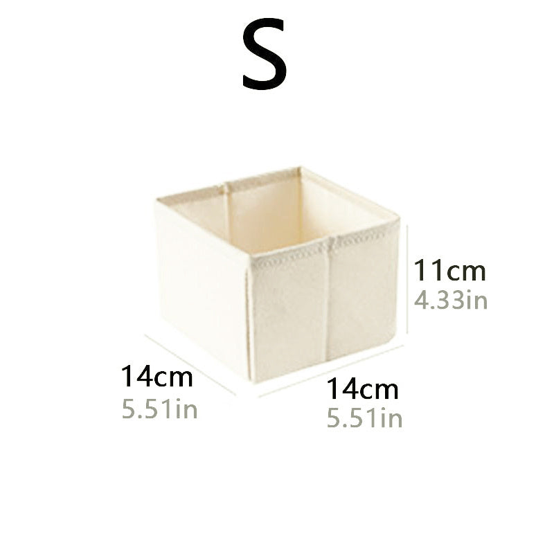 Fabric underwear storage box with 1 compartment, can be folded for easy storage. Ideal for organizing underwear, bras, socks, and other items in your wardrobe, closet, bedroom, home, or dormitory while saving space.