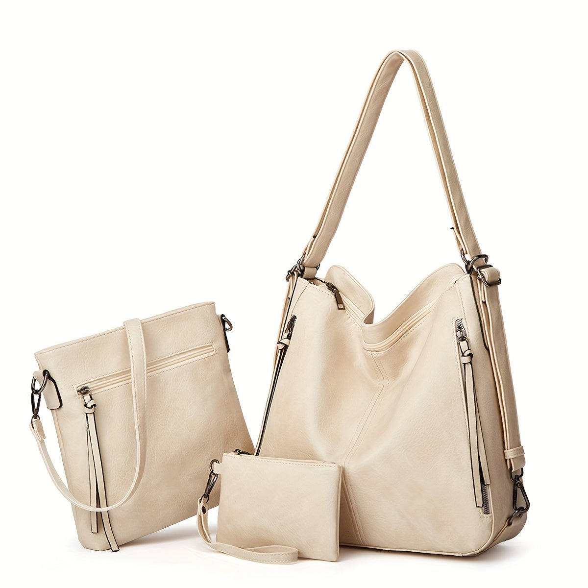 3-piece set of fashionable shoulder hobo bag, trendy crossbody bag, and casual handbag & purse for women.