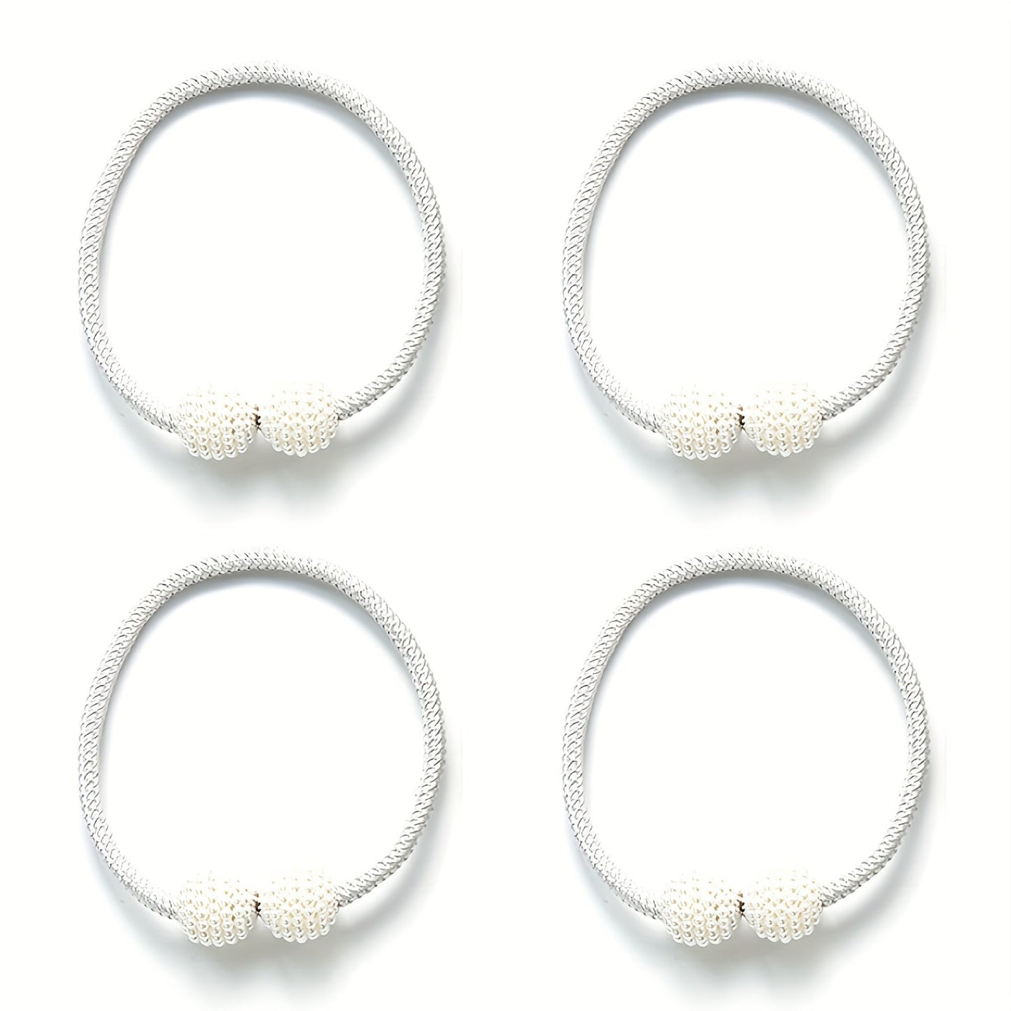 Decorate your home with these elegant Magnetic Curtain Tiebacks featuring faux pearl ball accents. Use them to hold back curtains and drapes in your bedroom or living room for a stylish and functional touch.