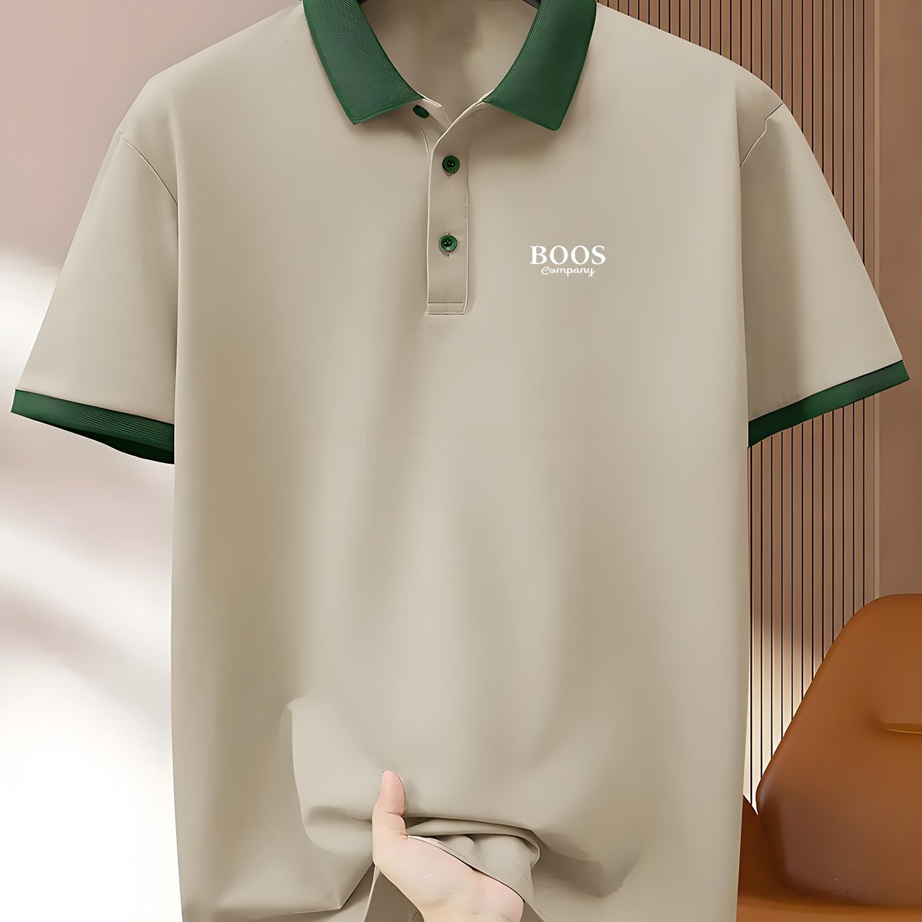 Men's Pink ROOS Golf & Tennis shirt is a stylish and comfortable option for casual summer wear. Made from breathable polyester, it features a contrast collar and button detail. This durable