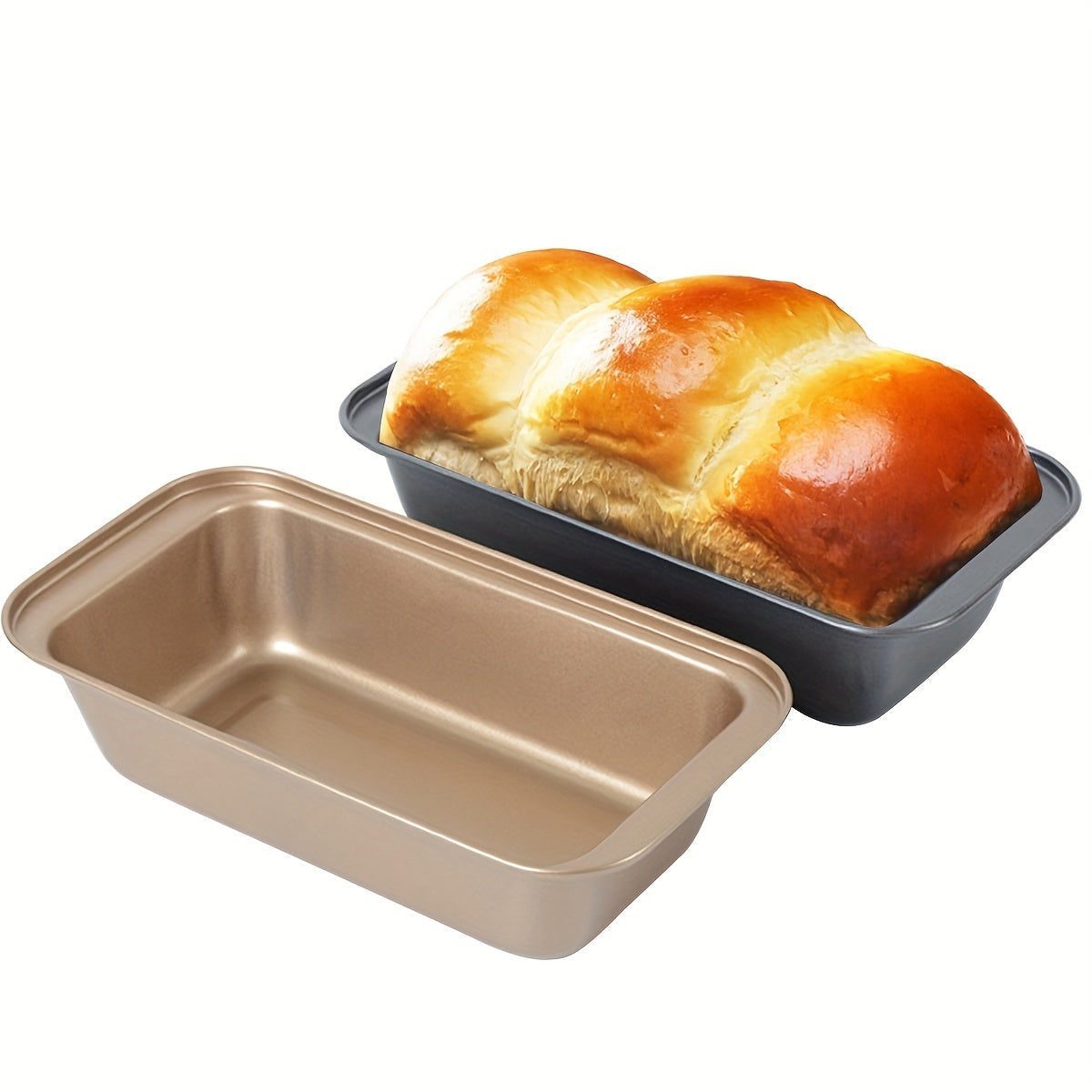 Best for Christmas and Thanksgiving, this nonstick loaf pan is made of rectangle carbon steel for baking bread in the kitchen. Featuring easy grips handles, it is perfect for making homemade cakes, breads, meatloaf, brownies, and pound cakes. Available