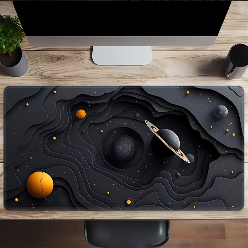 Durable Galactic space-themed gaming mouse pad with non-slip base - ideal gift for teens, boyfriends, girlfriends. Features for eSports.