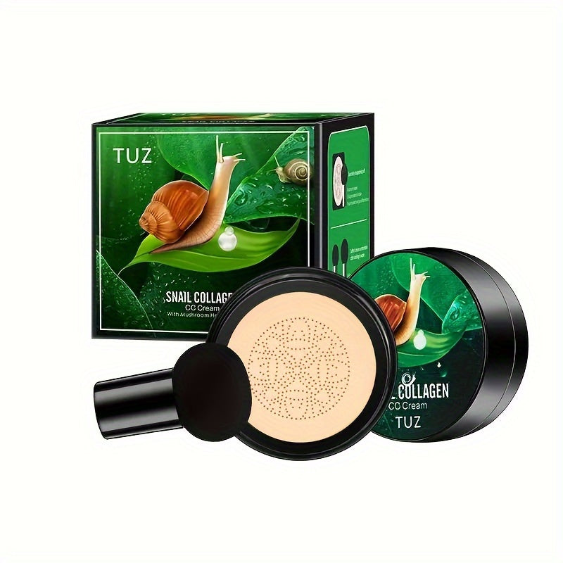 1pc Snail Collagen CC Cream for St. Patrick's Day: Get a waterproof, long-lasting foundation look with moisturizing benefits.