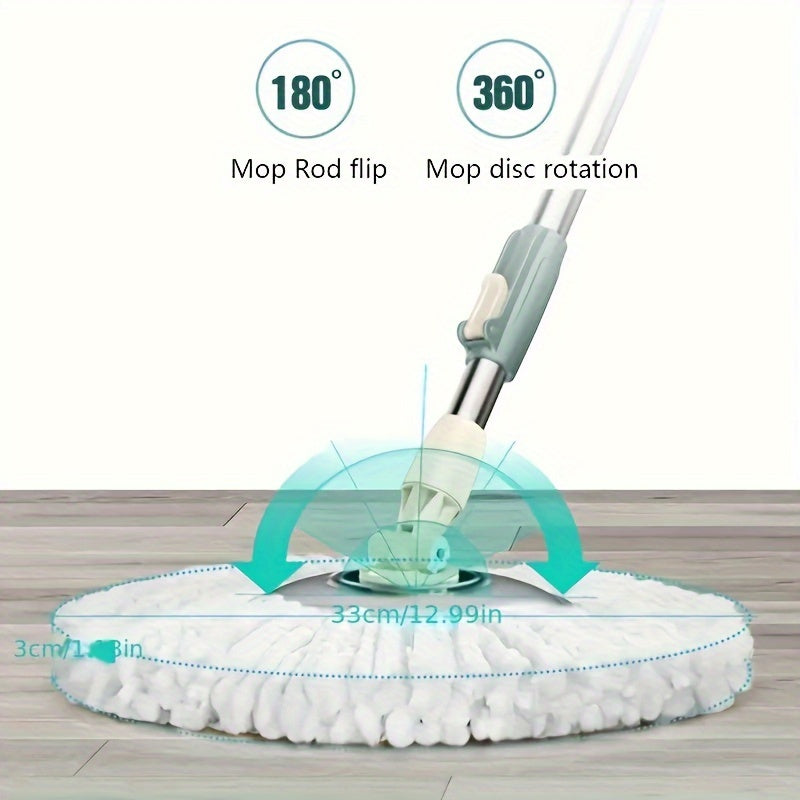 Get a hands-free cleaning experience with our Rotating Mop and Bucket Kit! This set includes 2 replacement mop heads and is perfect for wet and dry use. Ideal for cleaning hardwood floors, laminate, tiles, and wooden floors, this kit is a must-have for