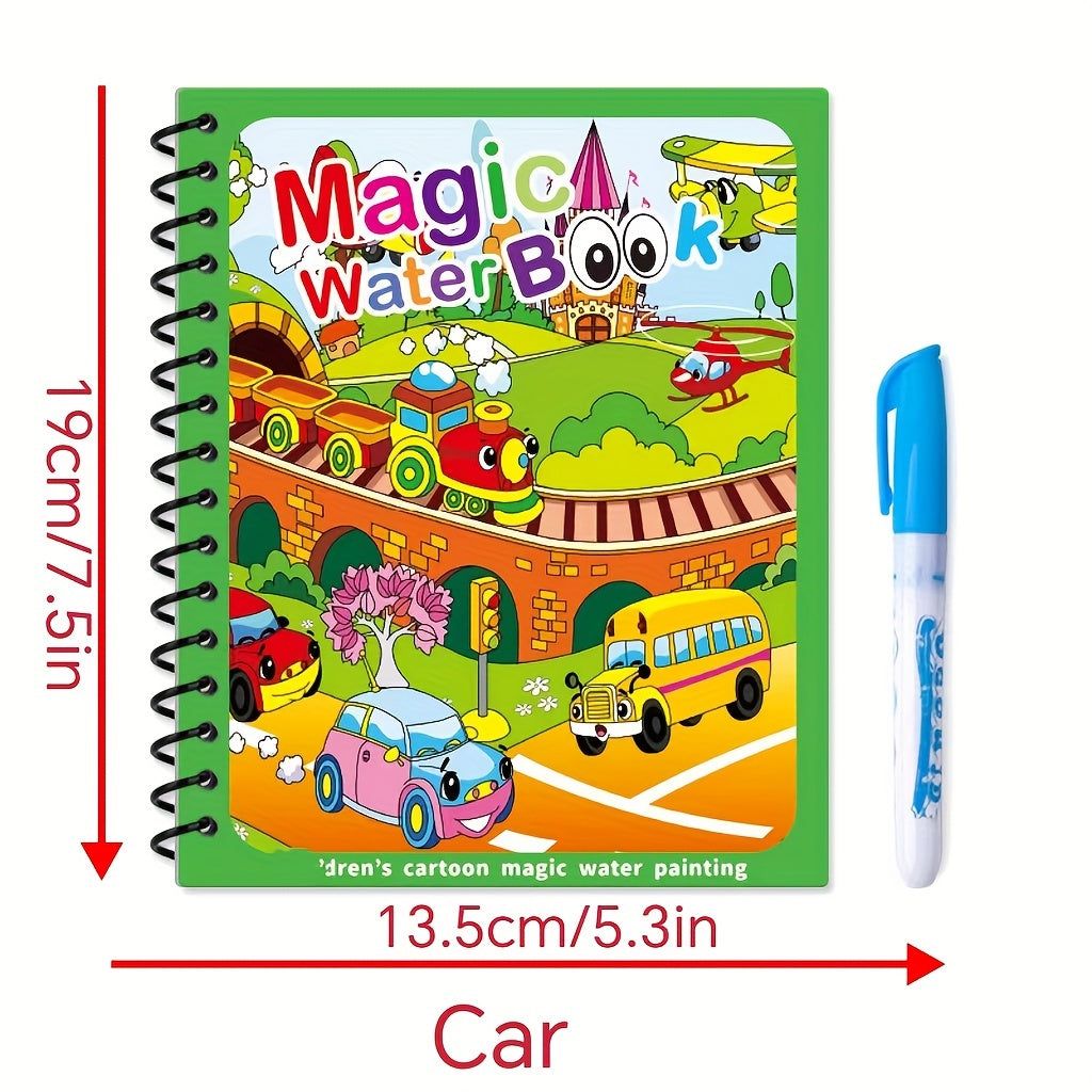 Watercolor Magic Coloring Book: 8 pages with 1 pen - Make fun and creative art with watercolors.