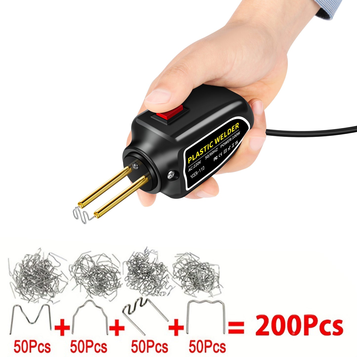 Portable 100W plastic welder for car repair.