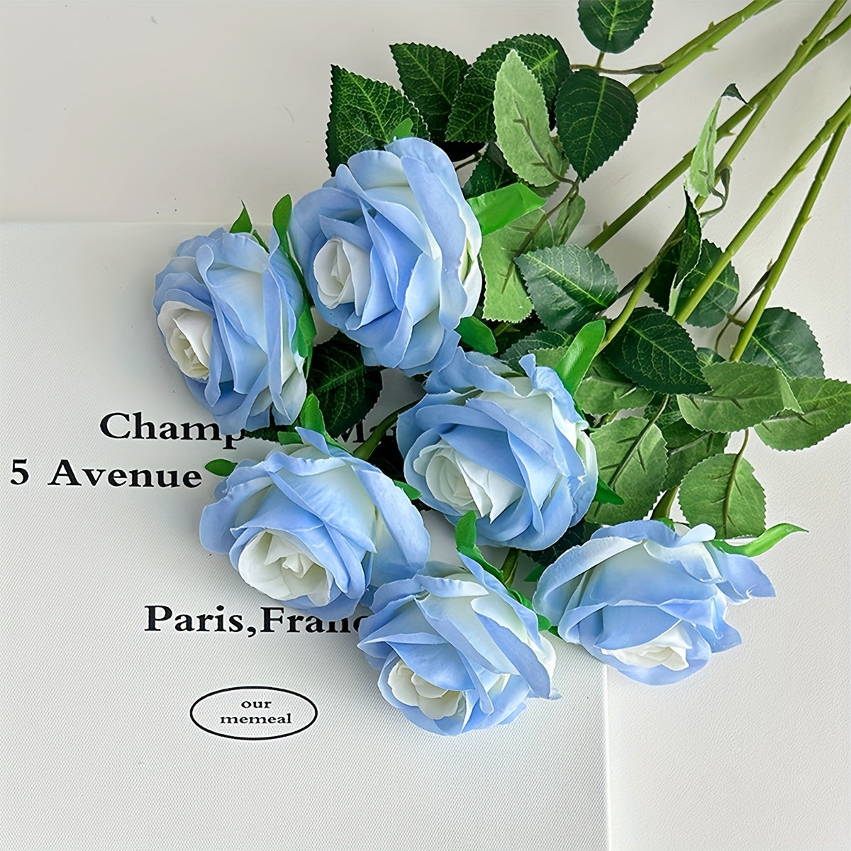 Roses: 10 Decorative Faux Roses with Soft Thron Stems, 51.05cm, Ideal for Wedding Decoration and Home Décor