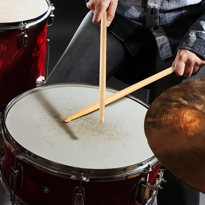 10 pairs (20pcs) of premium maple drumsticks, 5A, ideal for jazz and percussion drums, suitable for all skill levels.