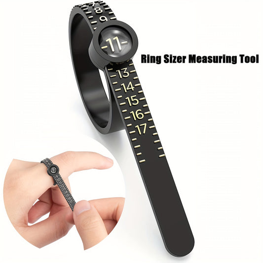 1pc Improved Soft Ring Sizer Tool with Magnifying Glass for Accurate Jewelry Sizing, Measures US Ring Sizes 1-17