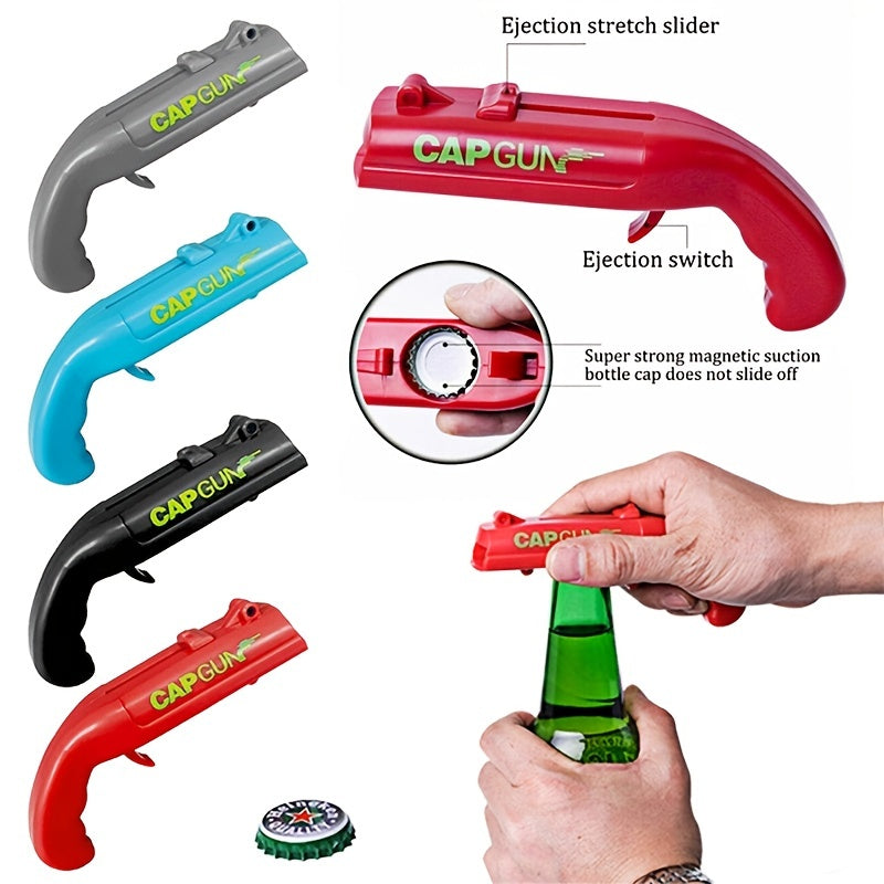 Portable Bottle Cap Gun Beer Bottle Opener - Perfect for Parties and Gatherings