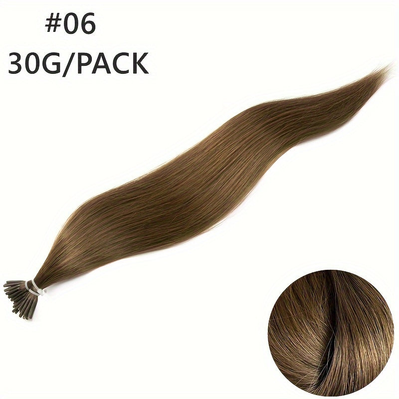 50pcs Human Hair Extensions in various colors (Black, Brown, Blonde) for all women, 30.48-50.8 cm long, lightweight 0.6g each.