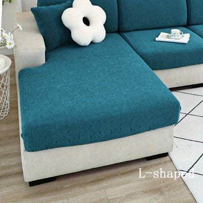 Thick Jacquard sofa cushion cover with elastic-band, perfect furniture protection for bedroom, office, or living room.