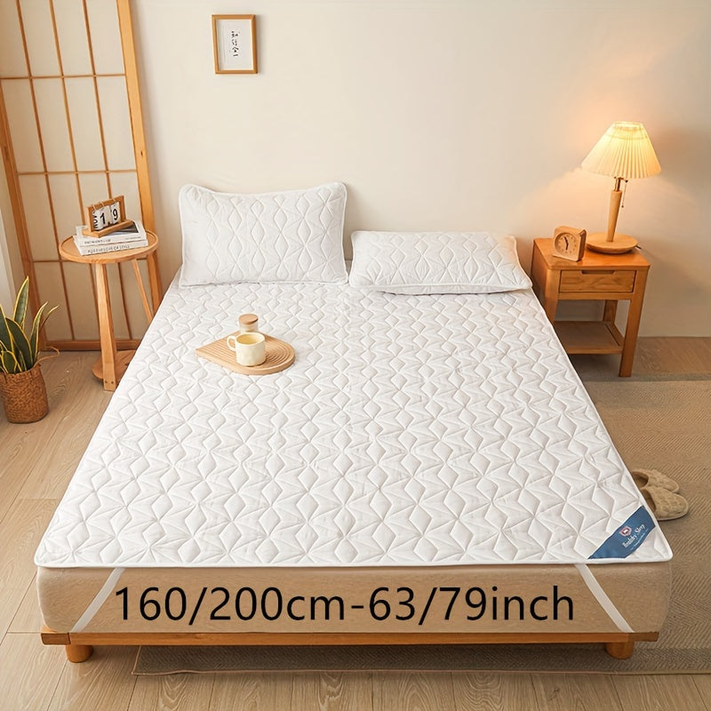 Waterproof thin mattress cover with dustproof and stain resistant features. Ideal for diaper mattress pad usage. Soft and comfortable bedding that is machine washable for easy maintenance. Pillowcase not included.