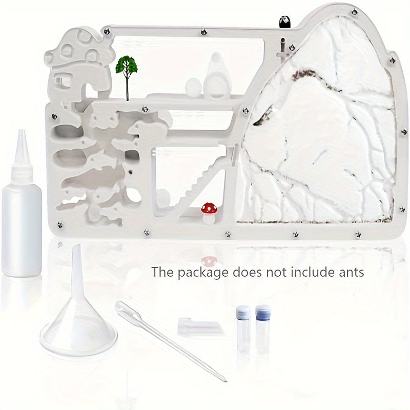 Large sand ant farm castle made of plastic for educational use.